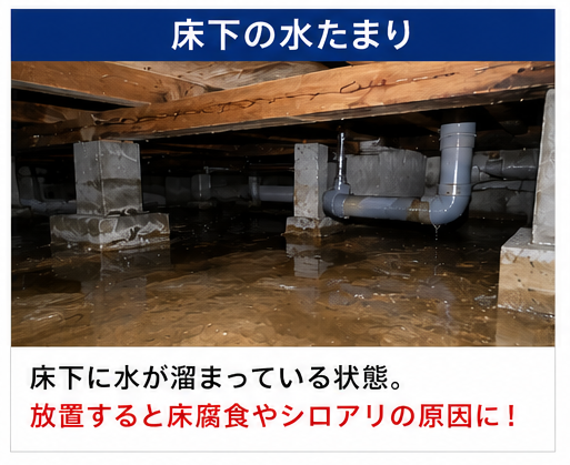 床下の水たまり