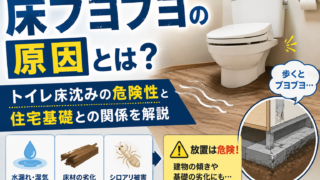 床ブヨブヨの原因とは？トイレ床沈みの危険性と住宅基礎との関係を解説